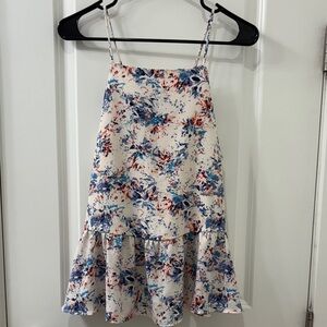 The Limited Floral Spaghetti Strap Top - Blue and Red